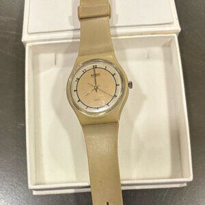 Rare Vintage - Swatch Watch "Golden Tan" GT103 - 1984 - Running/Keeps Time